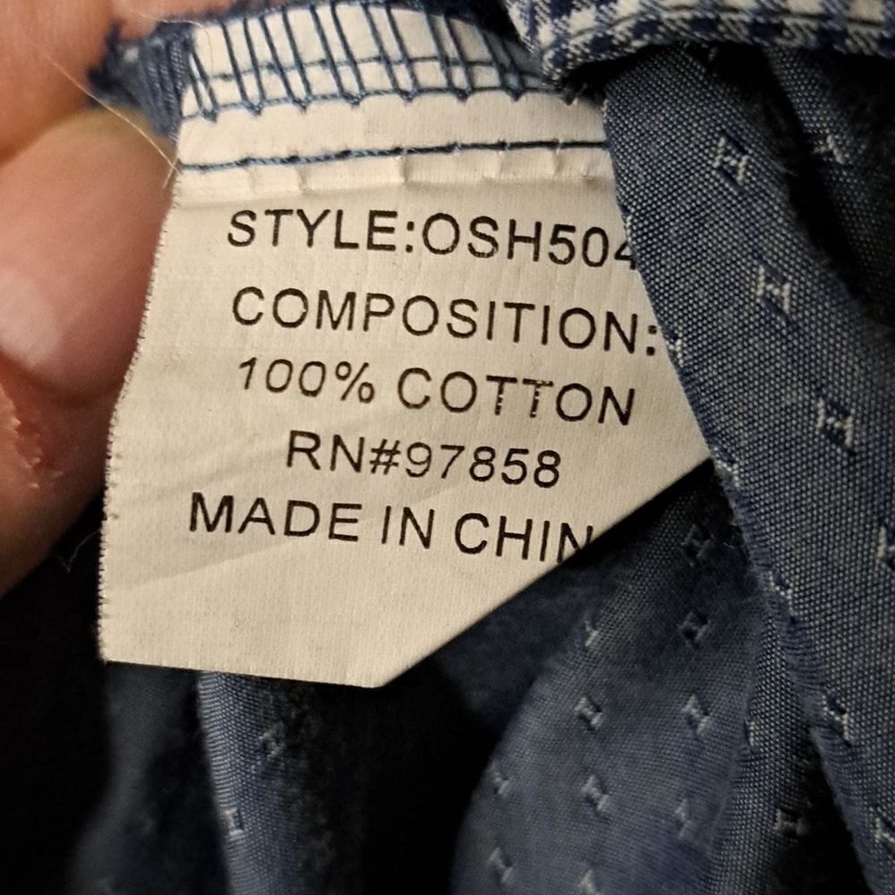 Smash blue button down shirt size large - Picture 3 of 4